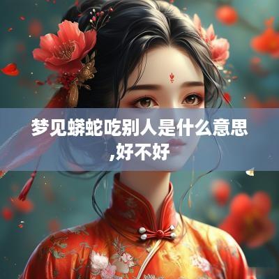 梦见蟒蛇吃别人是什么意思,好不好