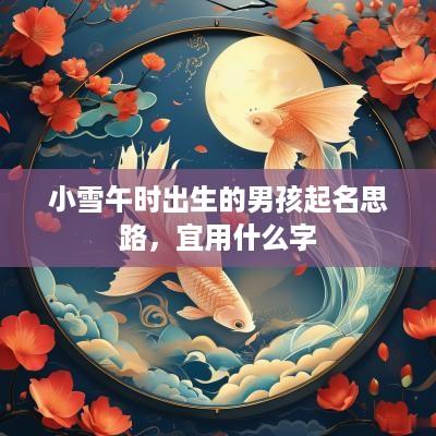 小雪午时出生的男孩起名思路,宜用什么字 小雪午时出生的男孩起名思路,宜用什么字