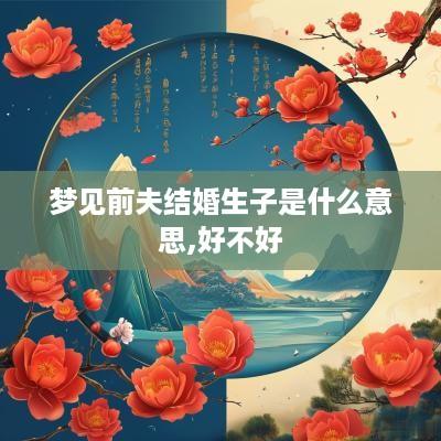 梦见前夫结婚生子是什么意思,好不好