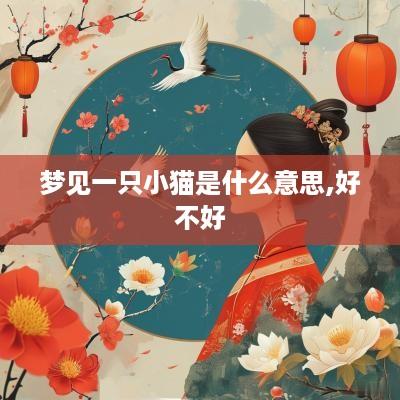 梦见一只小猫是什么意思,好不好