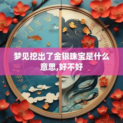 梦见挖出了金银珠宝是什么意思,好不好