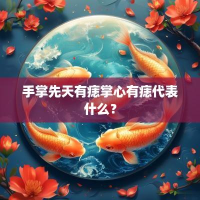 手掌先天有痣掌心有痣代表什么？