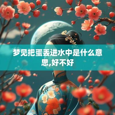梦见把蛋丢进水中是什么意思,好不好