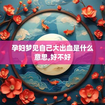 孕妇梦见自己大出血是什么意思,好不好