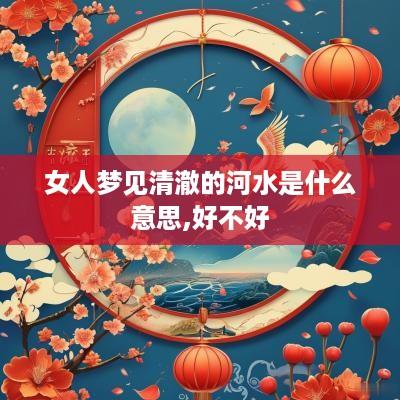 女人梦见清澈的河水是什么意思,好不好