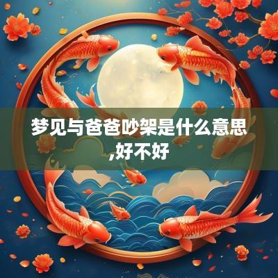 梦见与爸爸吵架是什么意思,好不好