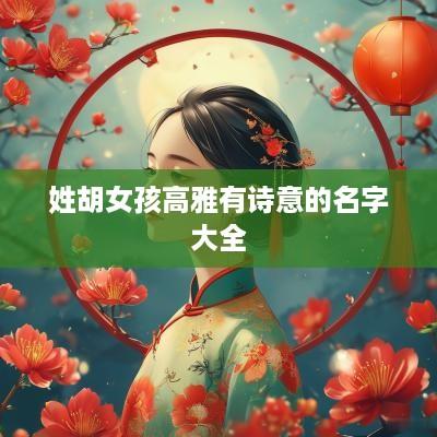 姓胡女孩高雅有诗意的名字大全