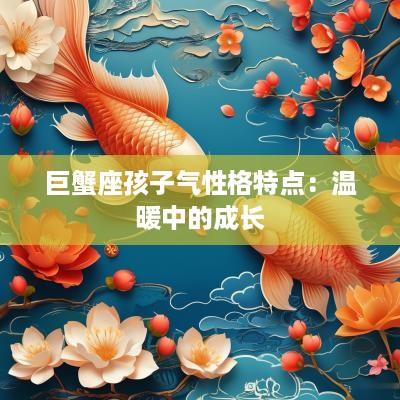 巨蟹座孩子气性格特点：温暖中的成长