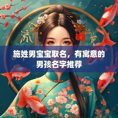 施姓男宝宝取名，有寓意的男孩名字推荐