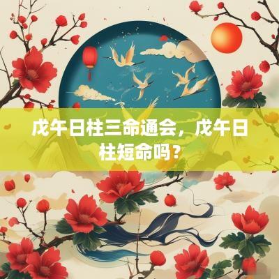 戊午日柱三命通会，戊午日柱短命吗？