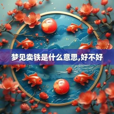 梦见卖铁是什么意思,好不好