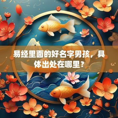 易经里面的好名字男孩，具体出处在哪里？