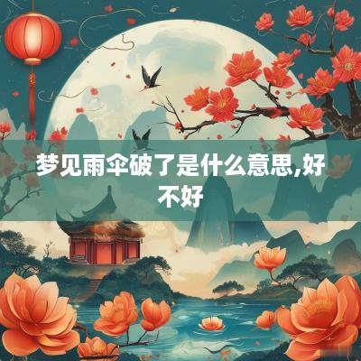 梦见雨伞破了是什么意思,好不好