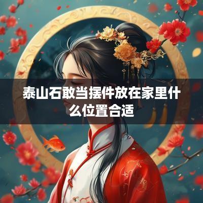 泰山石敢当摆件放在家里什么位置合适