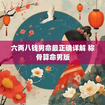 六两八钱男命最正确详解 称骨算命男版