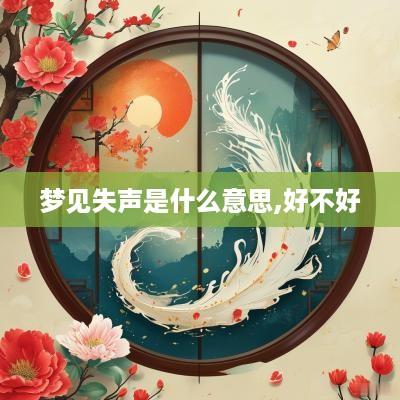 梦见失声是什么意思,好不好