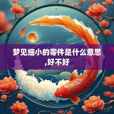 梦见细小的零件是什么意思,好不好