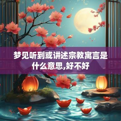 梦见听到或讲述宗教寓言是什么意思,好不好