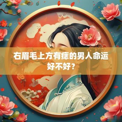 右眉毛上方有痣的男人命运好不好？