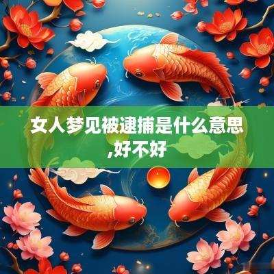 女人梦见被逮捕是什么意思,好不好
