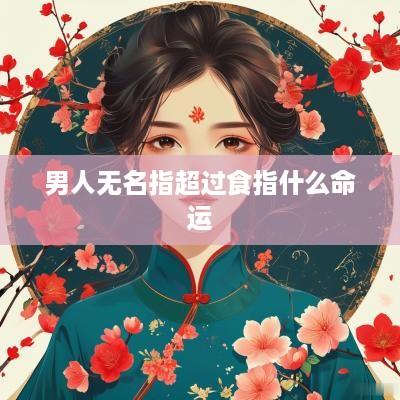 男人无名指超过食指什么命运