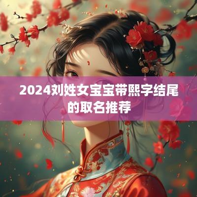 2025刘姓女宝宝带熙字结尾的取名推荐