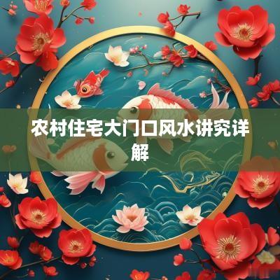 农村住宅大门口风水讲究详解