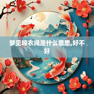 梦见晾衣绳是什么意思,好不好