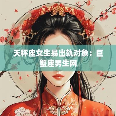 天秤座女生易出轨对象：巨蟹座男生网