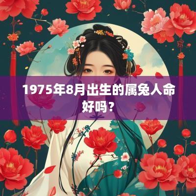 1975年8月出生的属兔人命好吗？