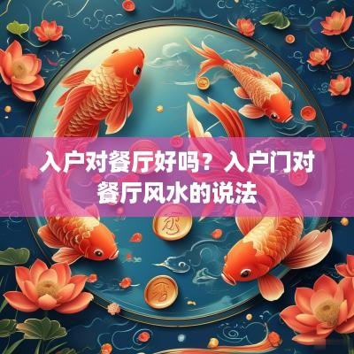 入户对餐厅好吗？入户门对餐厅风水的说法