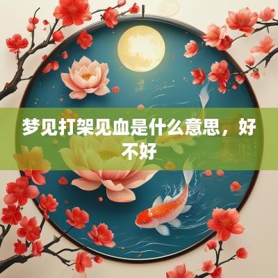 梦见打架见血是什么意思，好不好