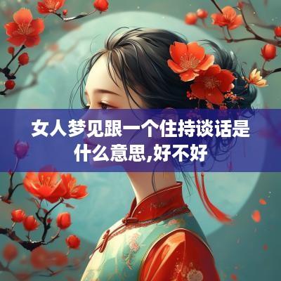 女人梦见跟一个住持谈话是什么意思,好不好