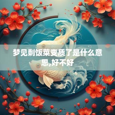 梦见剩饭菜变质了是什么意思,好不好