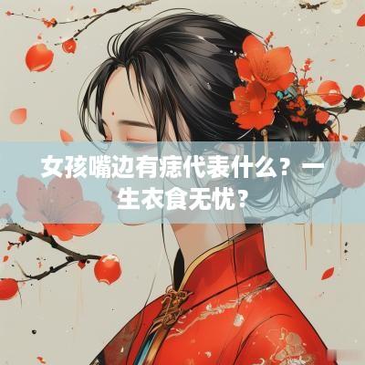女孩嘴边有痣代表什么？一生衣食无忧？