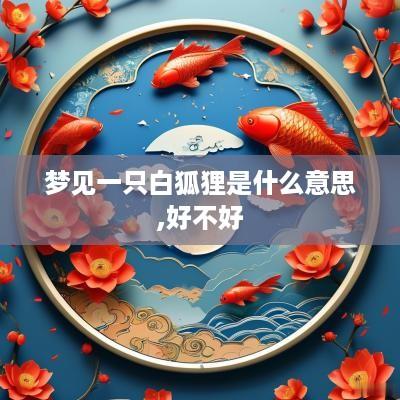 梦见一只白狐狸是什么意思,好不好
