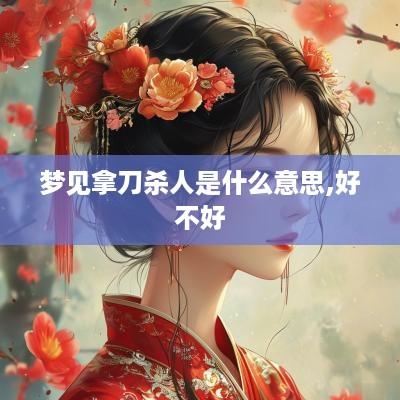梦见拿刀杀人是什么意思,好不好