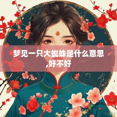 梦见一只大蜘蛛是什么意思,好不好