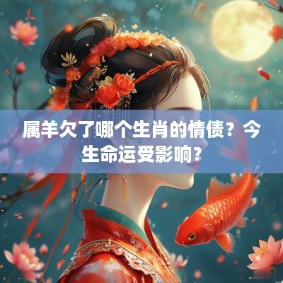 属羊欠了哪个生肖的情债？今生命运受影响？