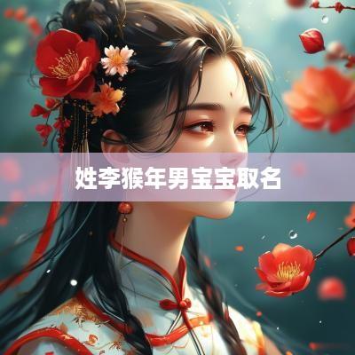 姓李猴年男宝宝取名