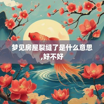 梦见房屋裂缝了是什么意思,好不好