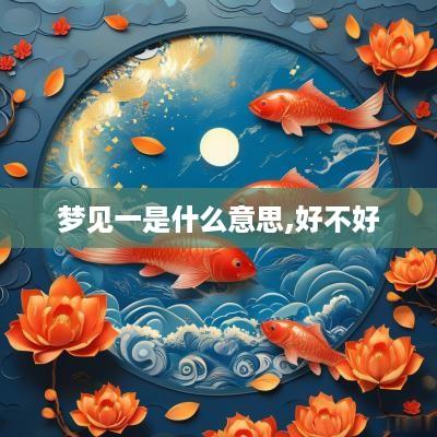 梦见一是什么意思,好不好