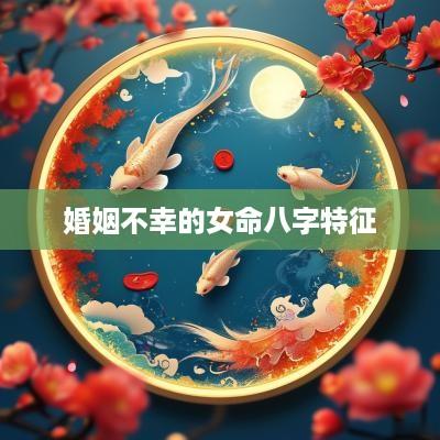 婚姻不幸的女命八字特征