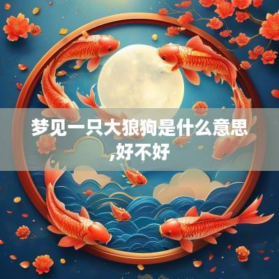 梦见一只大狼狗是什么意思,好不好