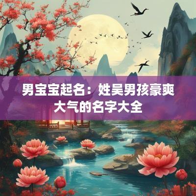 男宝宝起名：姓吴男孩豪爽大气的名字大全