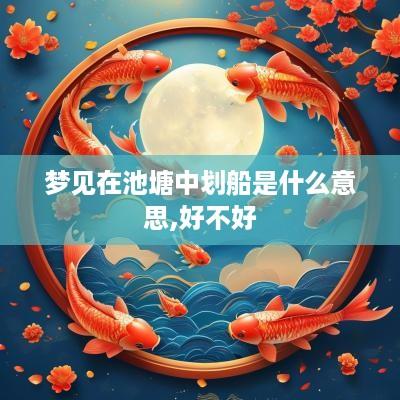 梦见在池塘中划船是什么意思,好不好