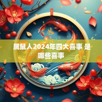  属鼠人2025年四大喜事 是哪些喜事