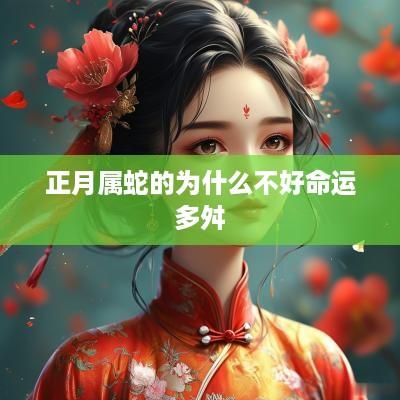 正月属蛇的为什么不好命运多舛