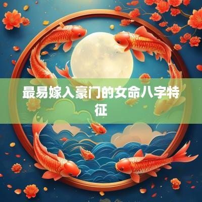 最易嫁入豪门的女命八字特征