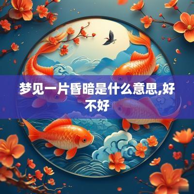 梦见一片昏暗是什么意思,好不好